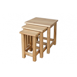 Oak Occasional Nest of Tables (3)