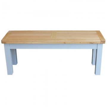 Individual Oak Top Painted Bench