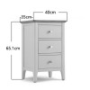 Cotswold 3 Drawer Bedside