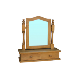 Pine Dressing Mirror on Drawer Base